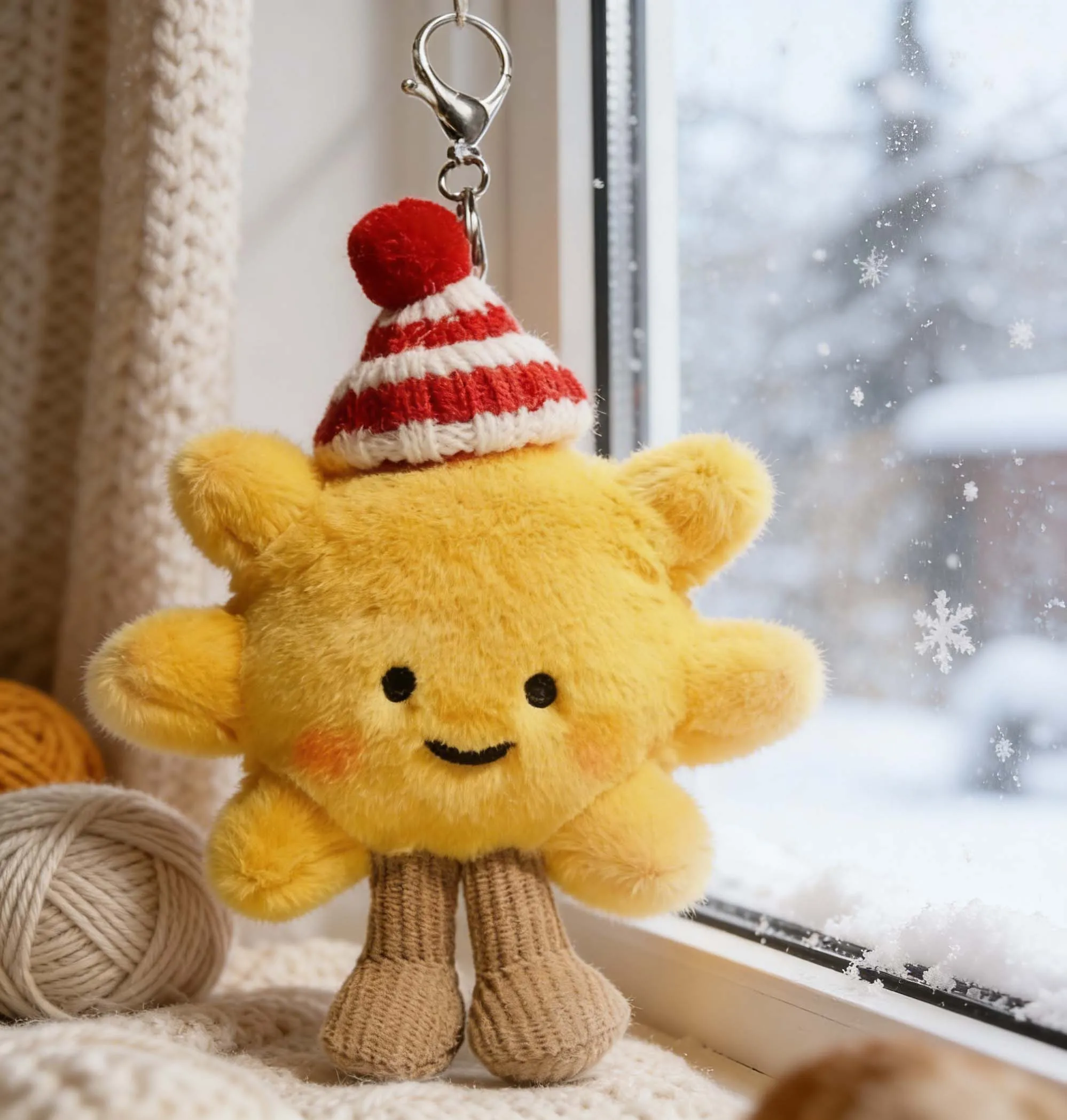 

Cute Sun Plush Keychain Soft Stuffed Sunflower Bag Charm Fluffy Sun Pendant Kawaii Mini Plush Toy Gift for Girls Kids