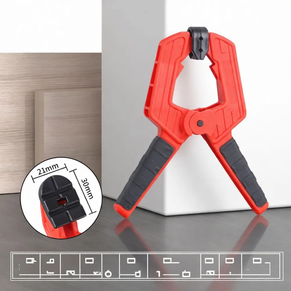 Woodworking Spring Clamp A Shape Clip Red Plastic Hand Tool Heavy Duty Fastening Fixture DIY Craft Professional Carpentry Gadget