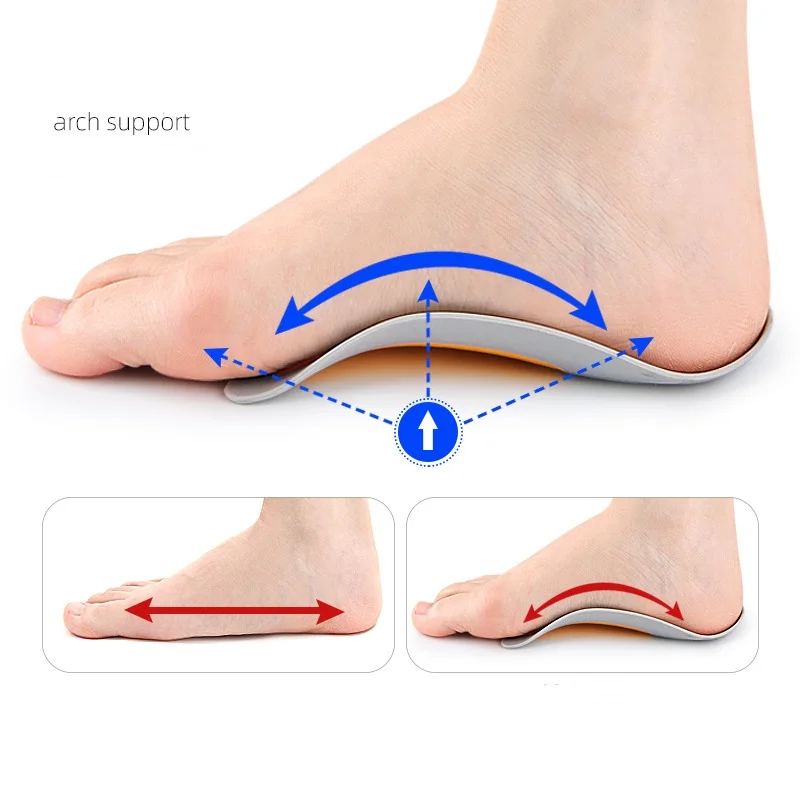 Two-color Arch Half pad, Flat Arch Support insole, Foot outward-turned, inward-shaped, XO-shaped Leg Arch Support Half Pad