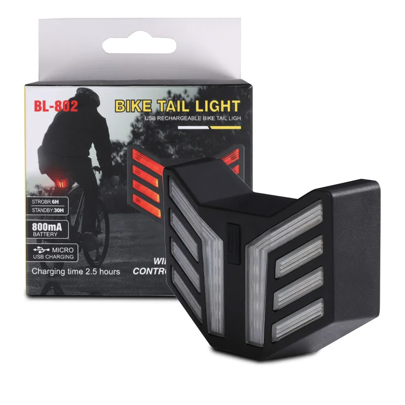 Night Riding Taillight Cycling Fixture USB Charging Steering Taillight Mountain Bike Wireless Remote Control Bicycle Light