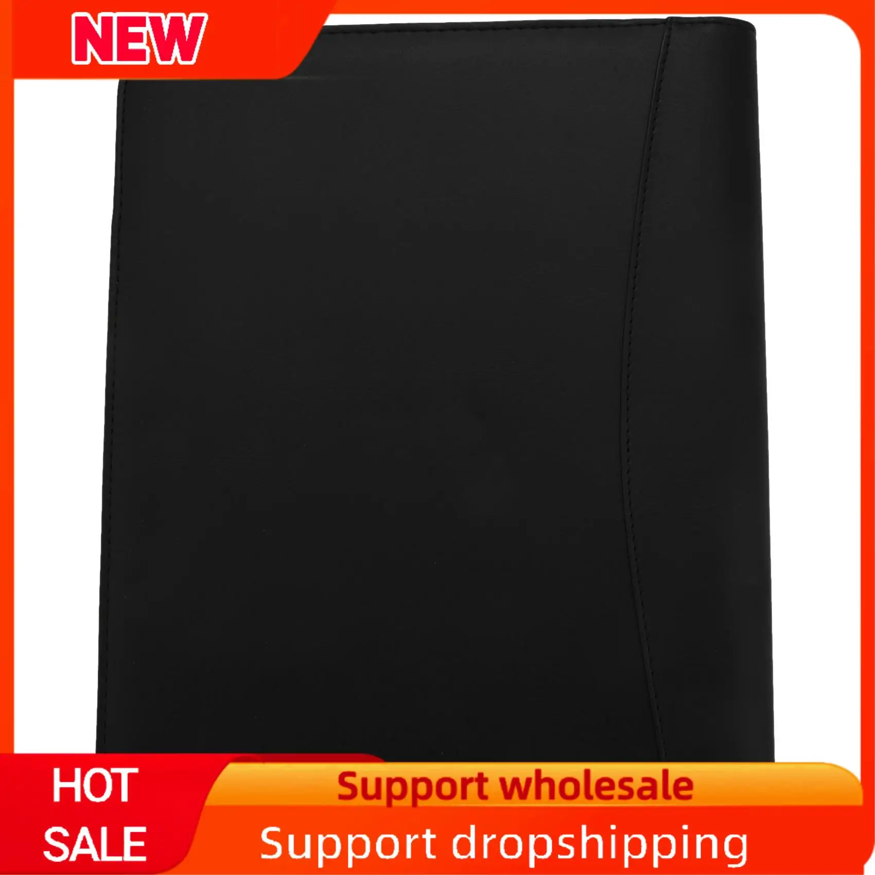 Superb A4 Leather 3 Ring Portfolio Binder Business Binder Padfolio Multipurpose Padfolio With Notebook Pad For Interview & Busin