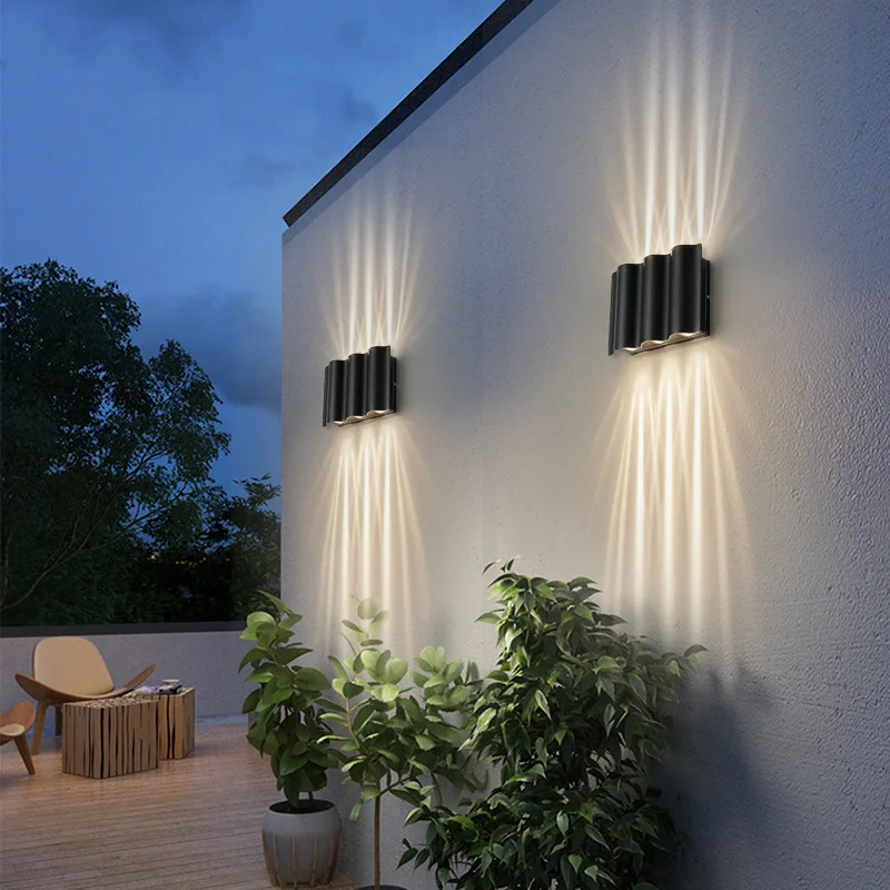 LED Wall Lights 6W 12W 18W Balcony Sconce Lamps Waterproof Outdoor Lighting Aluminium Garden Porch Lamp Home Decor AC110V 220V