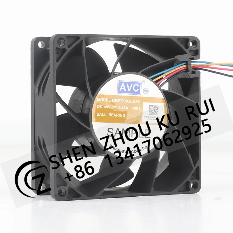 Original AVC DBPD0938B8U 48V 1.45A AC EC 9038 9CM Four-wire PWM Large air speed Regulation Cooling fan