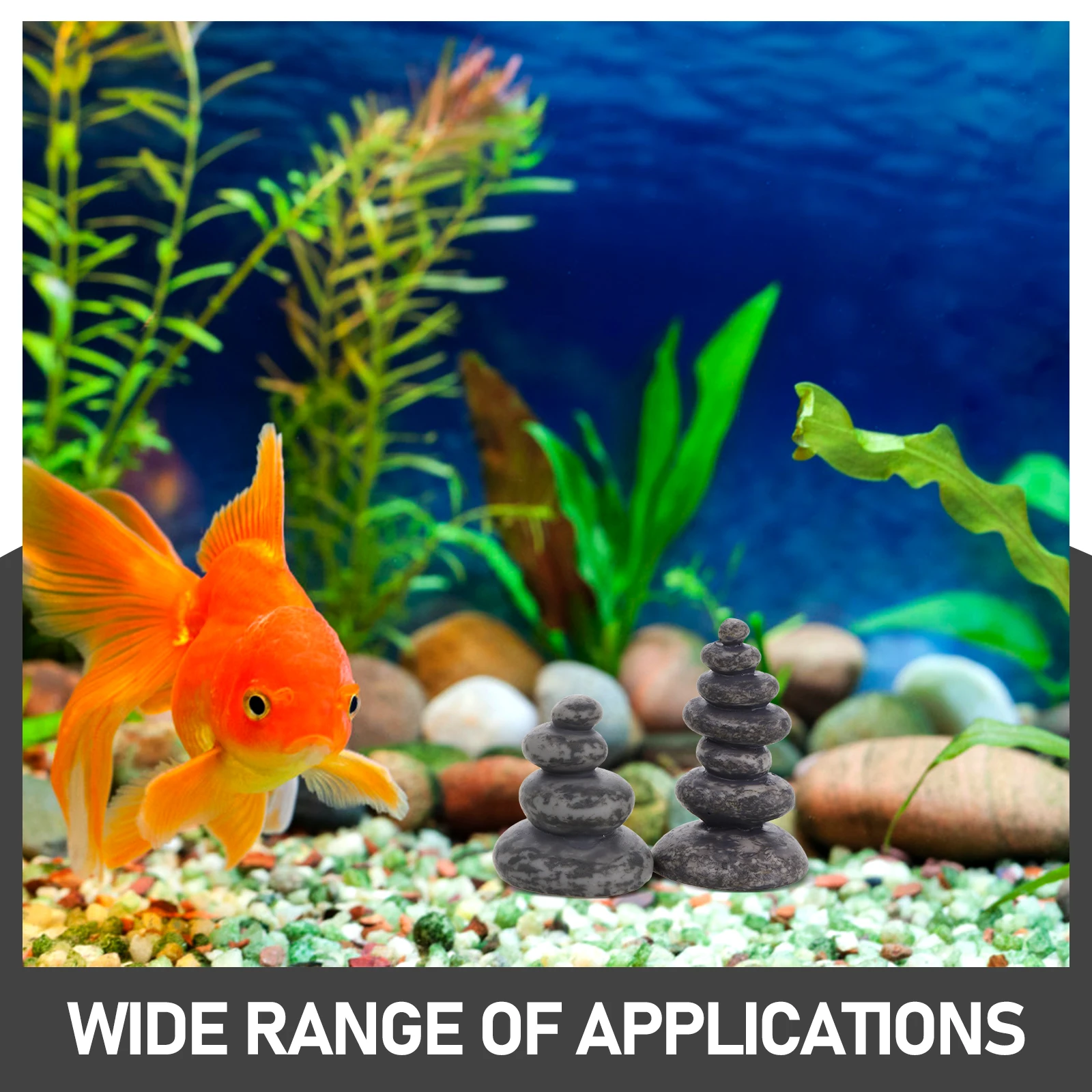 20 szt. Mini Statuetki Kamieni Balansujących Dekoracja Vintage Żywica Ogród Zen Japoński Krajobraz Kamieniarski Akwarium Naturalny