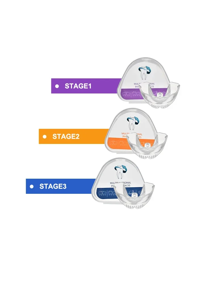 Accessoires dentaires 3 étapes, accolades dentaires, entraîneur de dents, embout d'alignement, attelle orthodontique, lisseur pour adultes