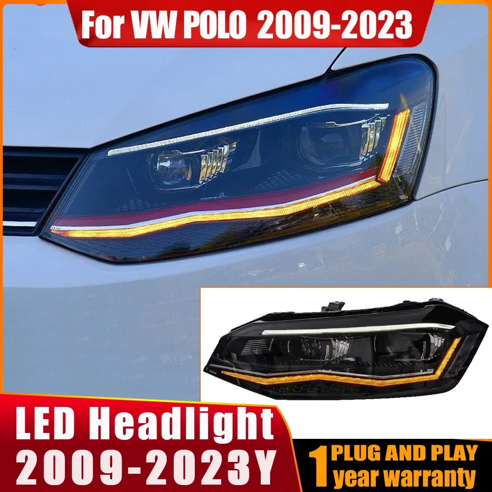 Car Lights for VW POLO Headlight 2009 2010 2011 2012 2013 2014 2015-2022 Git Head Lamp Drl Projector Lens Automotive Accessories