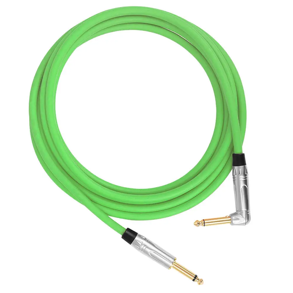 6.35mm Guitar Cable for Electric Bass & Acoustic Guitar – Noise Reduction, Durable Audio Connect Cord