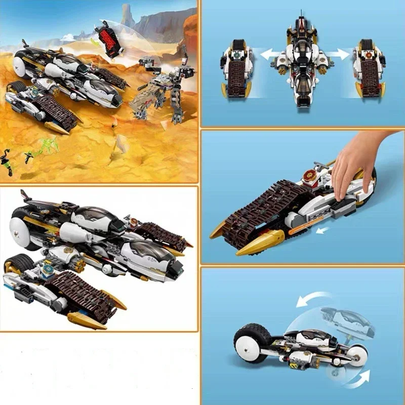 Raider Ninjago Blocos de Construção Figuras para Crianças, Tijolos Ultra Stealth, Compatível com 70595, Presentes de Natal, 1146 peças