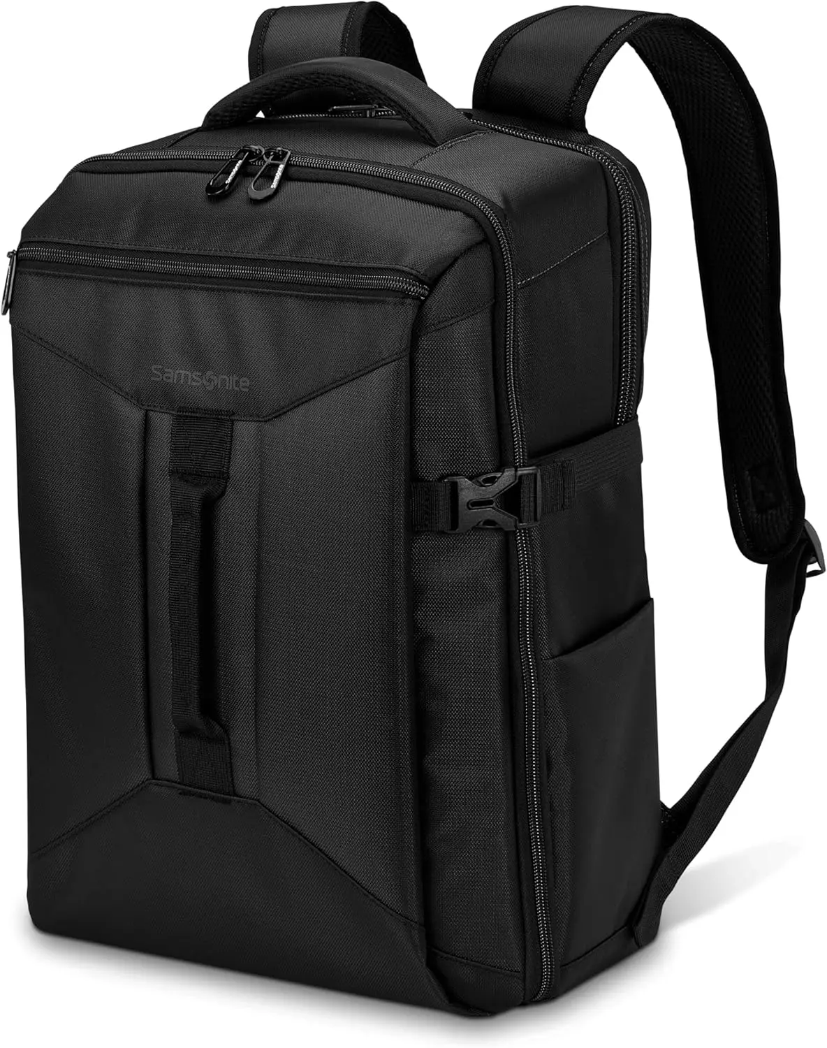 

Travel Backpack, Black, One Size, Polyester, Laptop Sleeve Up to 17.6"