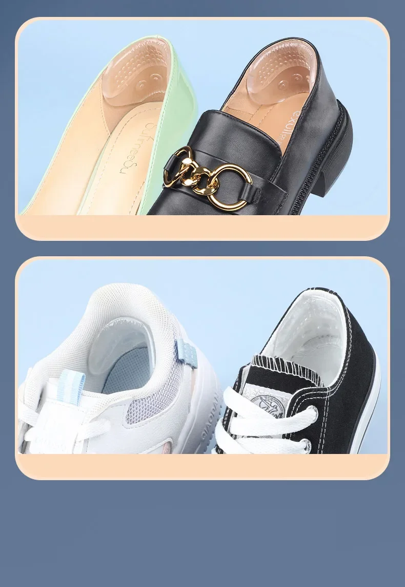 Silikon-Fersenschutz für High Heels, Gel-Einlagen für Sneaker, rutschfeste Fersenkappen, größenverstellbare Schuhpolster, Anti-Abrieb-Fußpolster – Detail 17