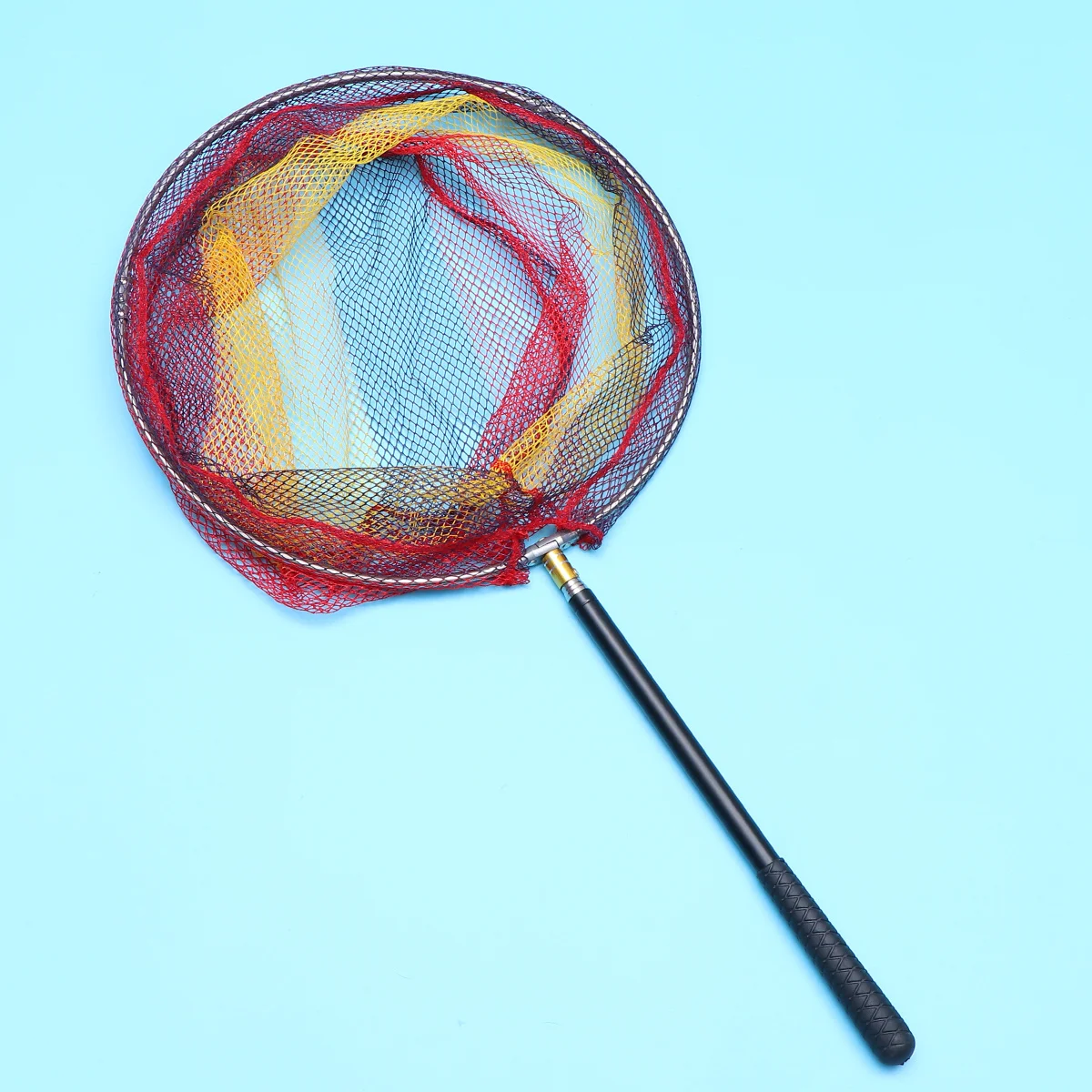 Poteau réglable 5 sections en acier inoxydable 40Cm maille colorée pour hommes femmes équipement de pêche filet à poisson cuillère filet maille de pêche