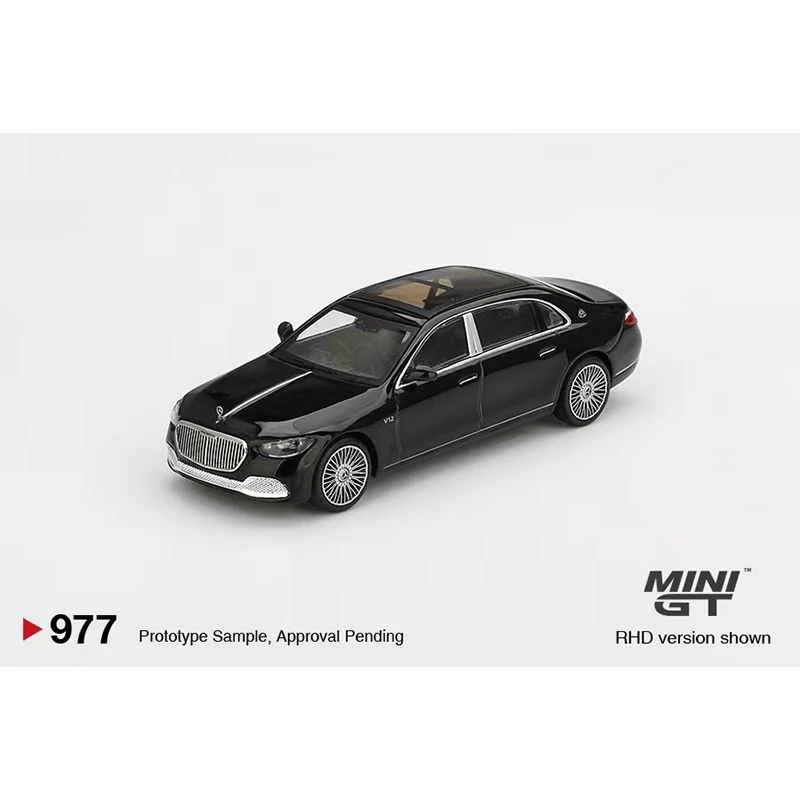 MINIGT Em Estoque 977 1:64 Mercedes Maybach S 680 Preto Diecast Diorama Modelo de Carro Brinquedos