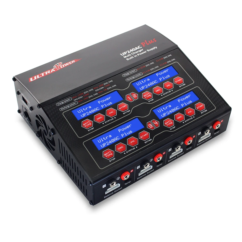 

Ultra Power UP240AC Plus 240W Four Output Multi Balance Charger Discharger for Lilo LiPo LiFe NiMH NiCD Pb Battery