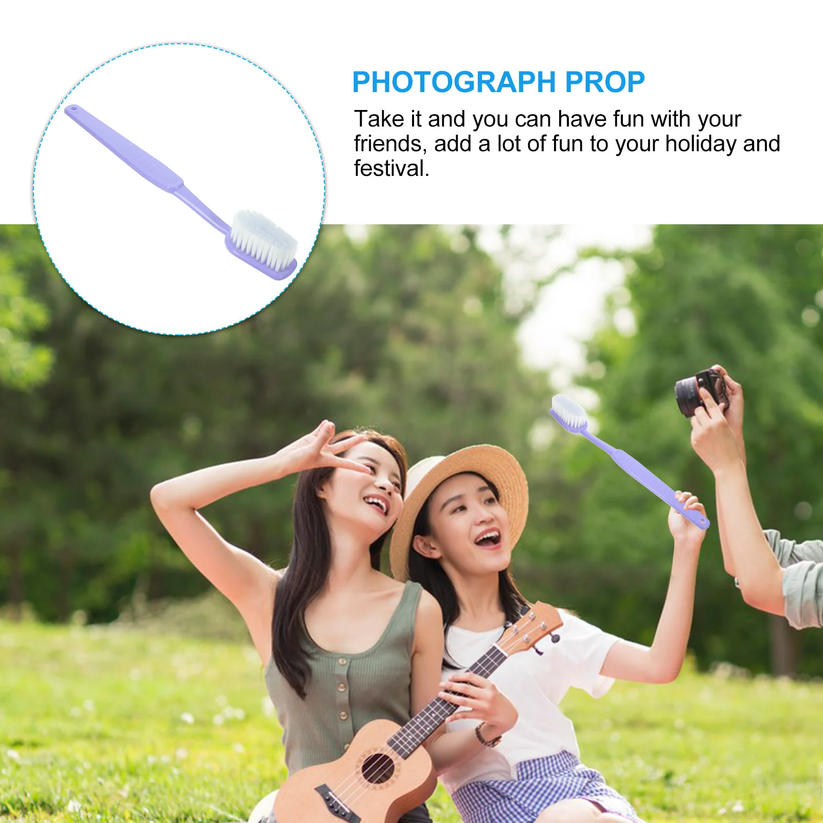 

Giant Toothbrush Prop Large Size Funny Photo Prop for Party Decorative Use Halloween Prank Supplies Creative Photography