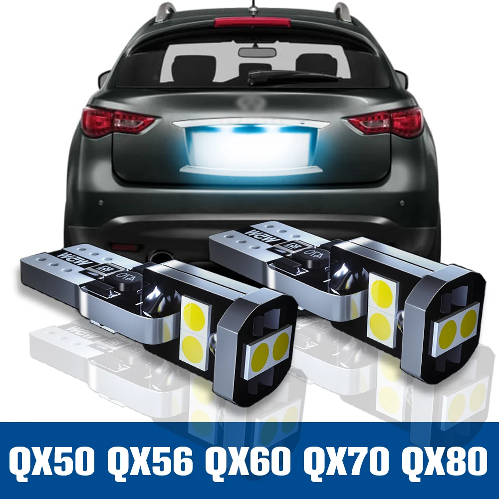 

2x LED License Plate Light Lamp Accessories Canbus For Infiniti QX50 QX56 QX60 QX70 QX80 2004-2019 2012 2013 2014 2015 2016 2017