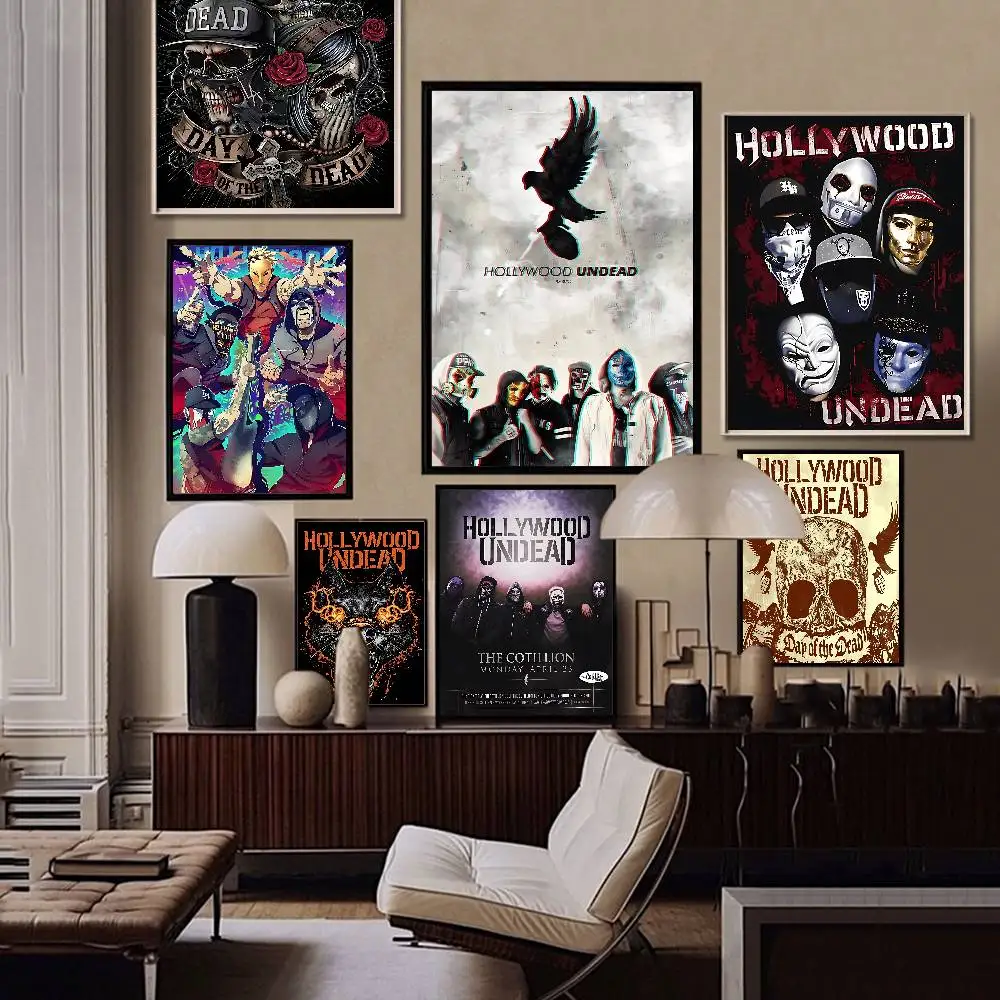 H-Hollywood Undead Singer Self-adhesive Art Poster Whitepaper Prints Posters Artwork Aesthetic Art Wall Painting