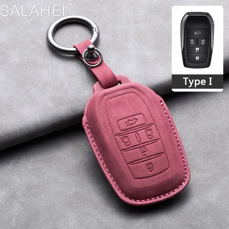 5 Button Car Smart Remote Key Case Cover For Toyota Alphard Vellfire Sienna Granvia MPV Leather Protect Shell Auto Accessories