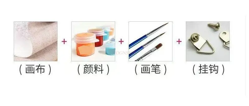 1set Antique style house scenery DIY digital oil painting, hand filled acrylic painting, healing and decompression, high-end