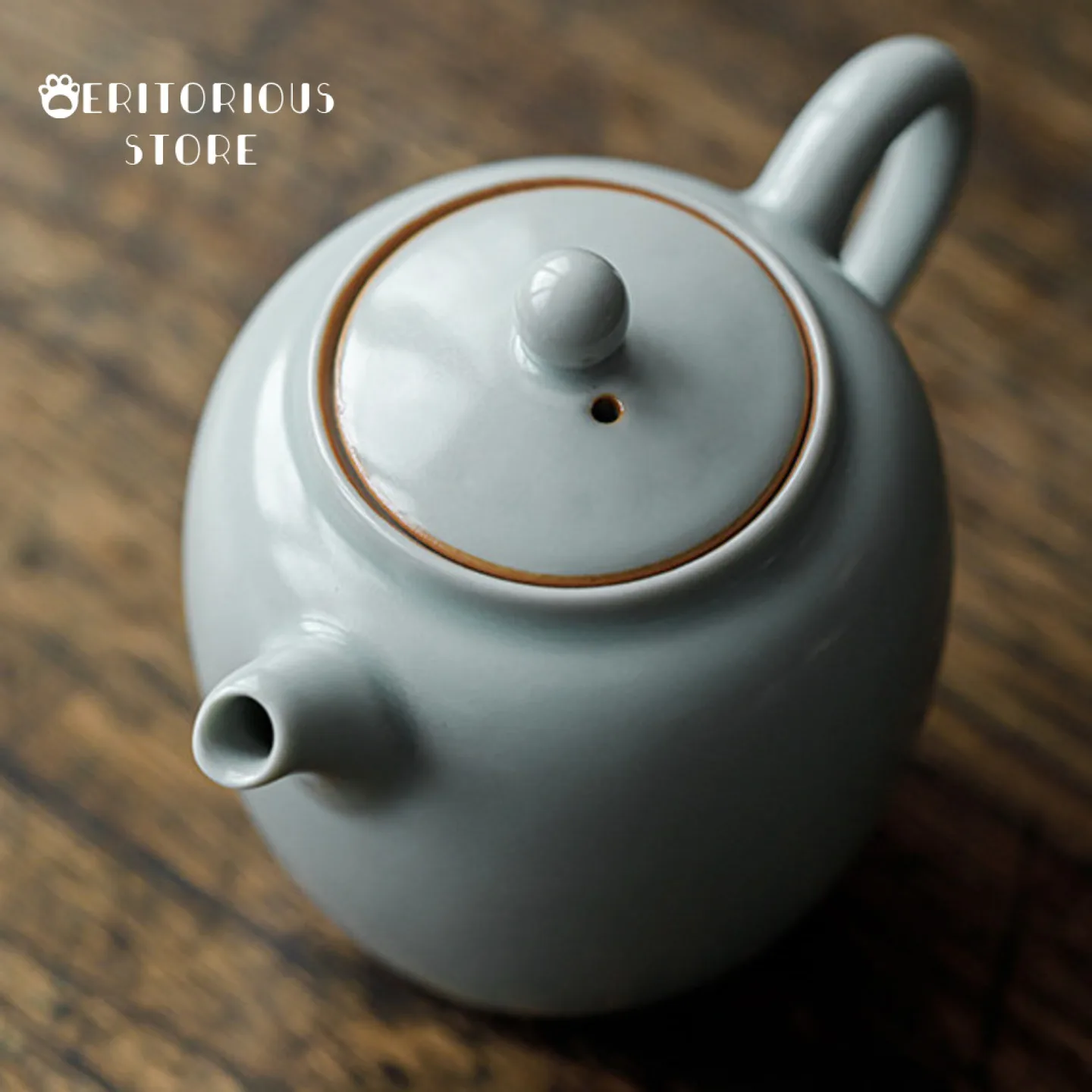 Sky Blue Ru Kiln Infuser Teapot Chinese Brewing Kettle Ceramic Handmade Teapots Gong Dao Bei Puer Kungfu Tea Set - view 6
