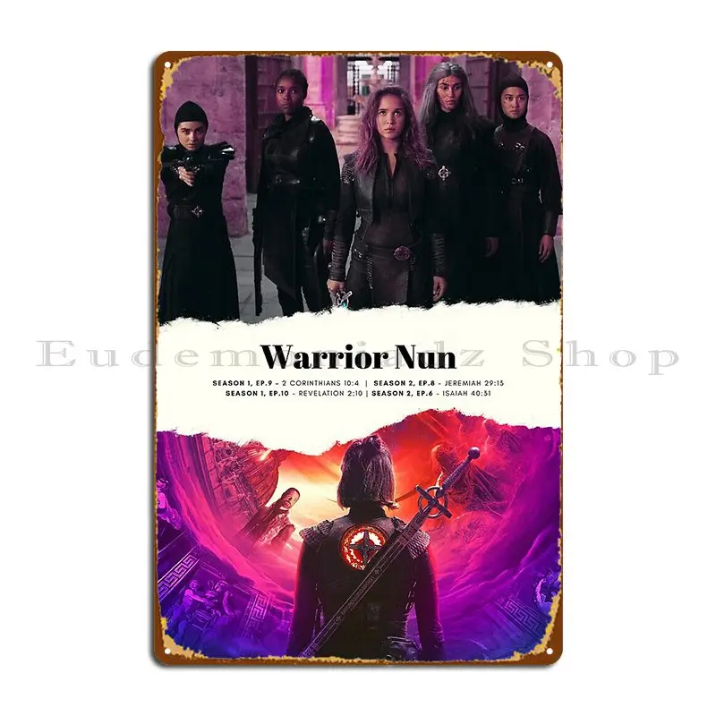 Warrior Nun Episode Faves Metal Plaque Poster Club Bar Bar Party Create Custom Tin Sign Poster