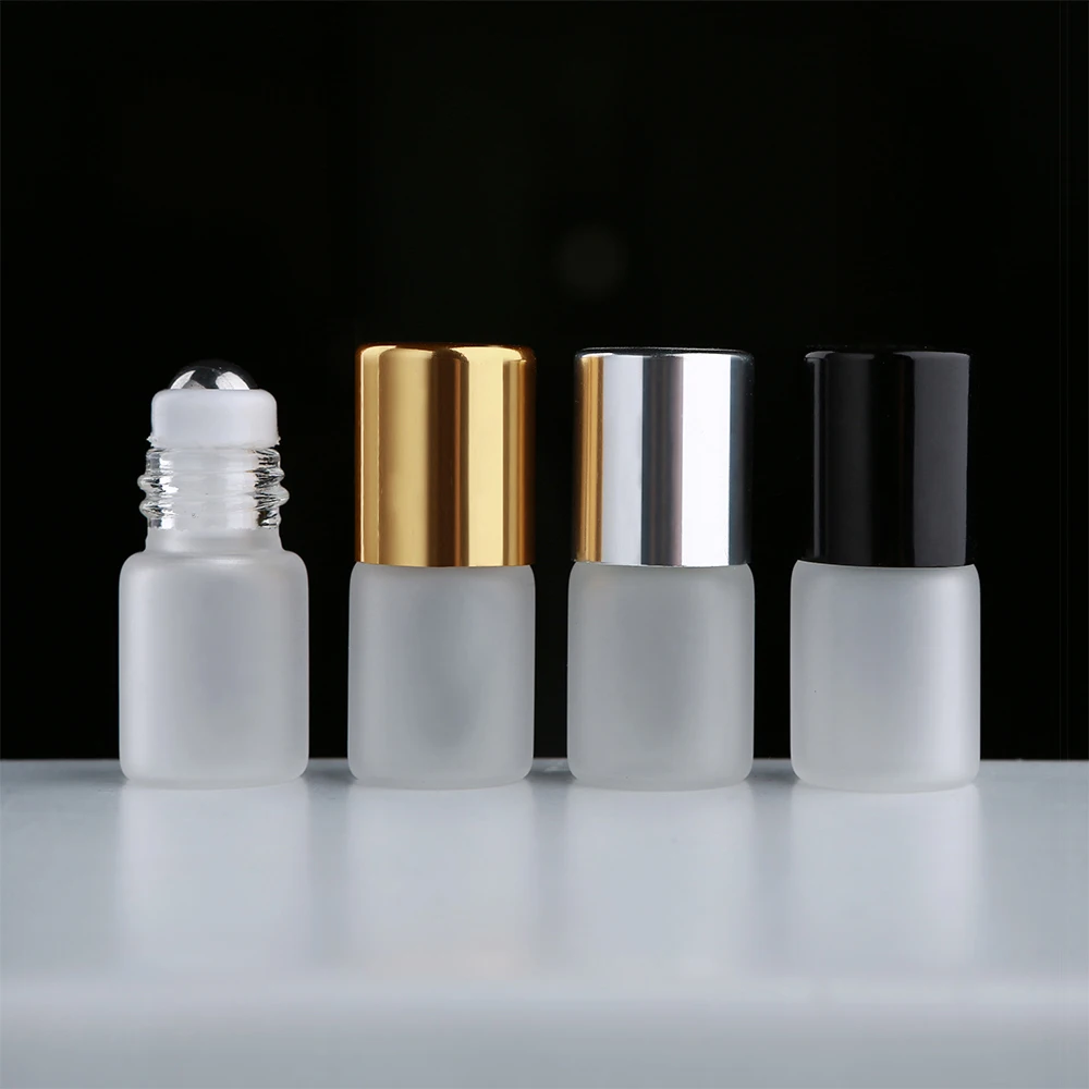 30/50 bottiglie di profumo in vetro smerigliato da 2 ml, mini portatile in movimento a sfera, rotolamento liscio, gadget di erogazione riutilizzabili