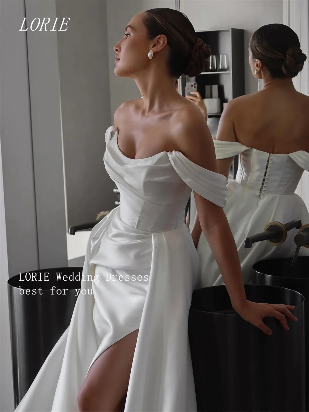 LORIE Luxury Side Silt Mermaid Wedding Dress Off The Shoulder Bridal Dresses Cultivating Oneself Wedding Gown Customized 2026