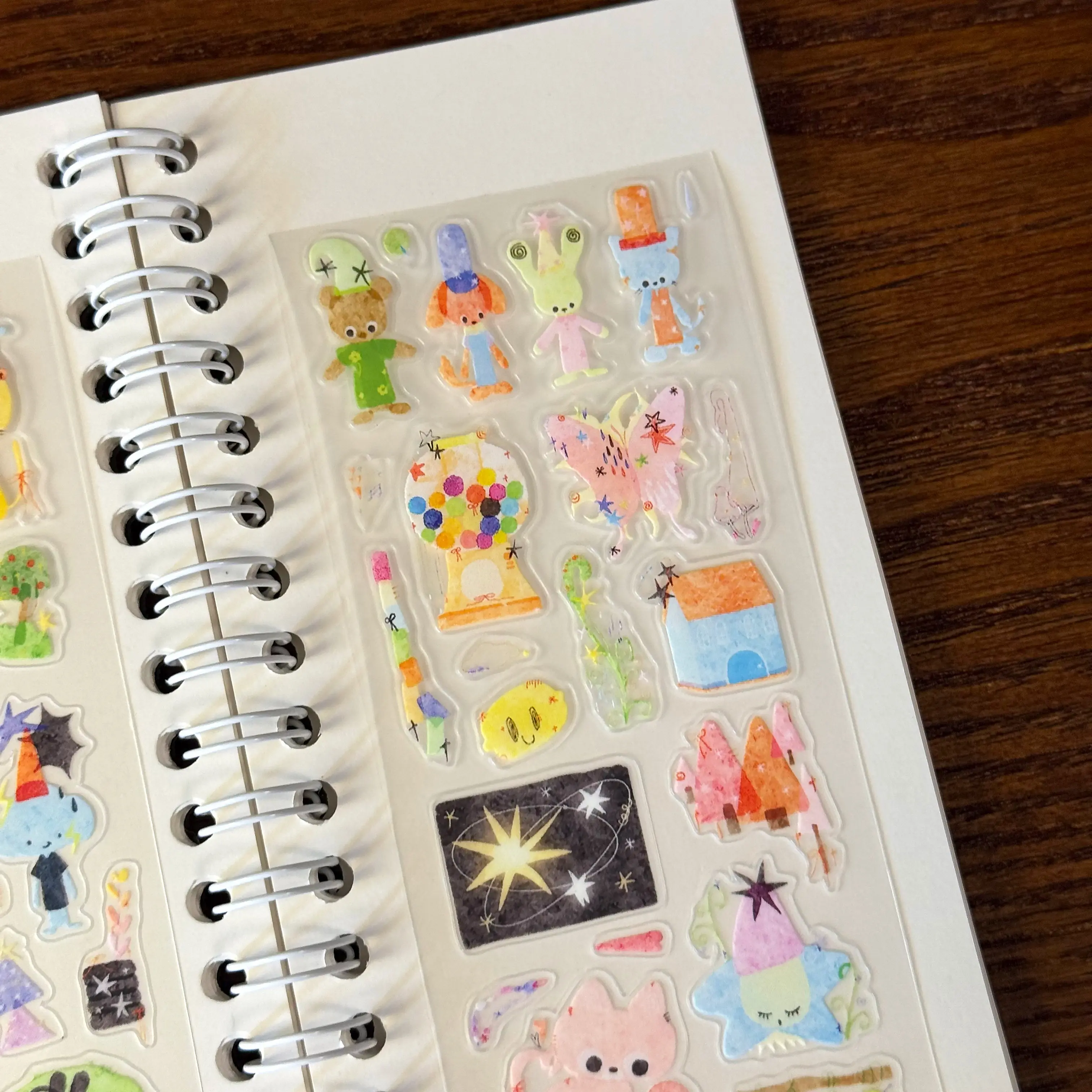 Kawaii Animal Fantasy Playful Fairy Tale Watercolor Die-cut Sticker for DIY Journal Scrapbooking Planners Gift Photo Card Supply view 3