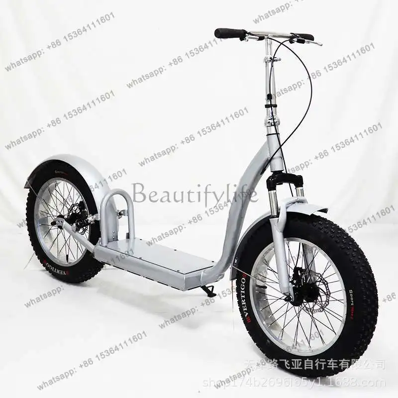 20 inch fat tire scooter can be changed to electric skateboard 40 outer tire scooter