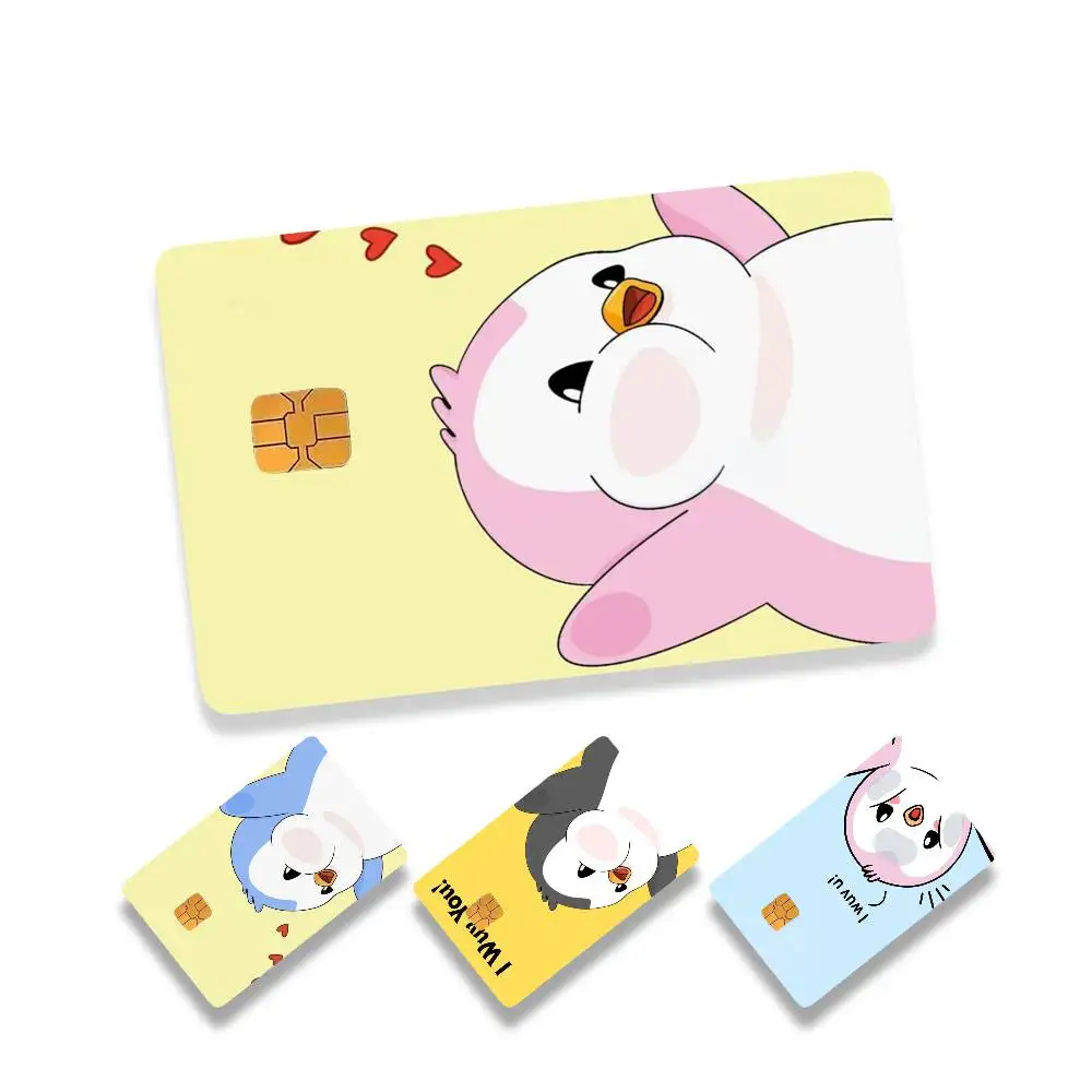 

Cute Pudgy Penguin 4pcs 1Set Film Skin for Debit Credit Bank Visa Card Decal Cover