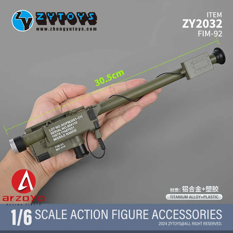 IN STOCK ZYTOYS ZY2032 1/6 Scale FIM-92 Stinger Air Defense Missile Model Length 30.5cm For 12