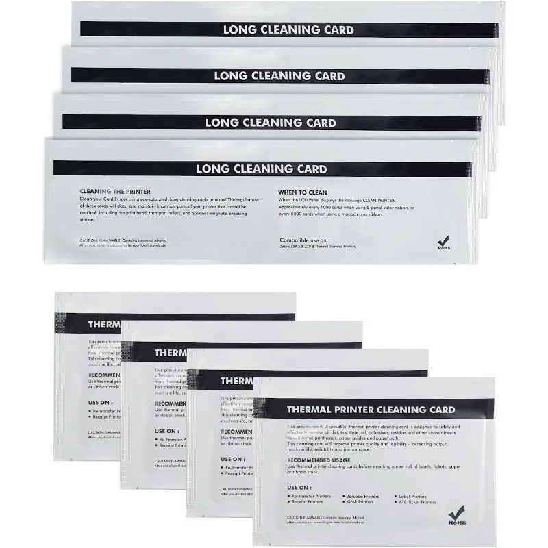 Cleaning Kits Fit For Zebra ZXP Series 1 ZXP Series 3 ID Card Printers Replace CK-105999-301 105999-302