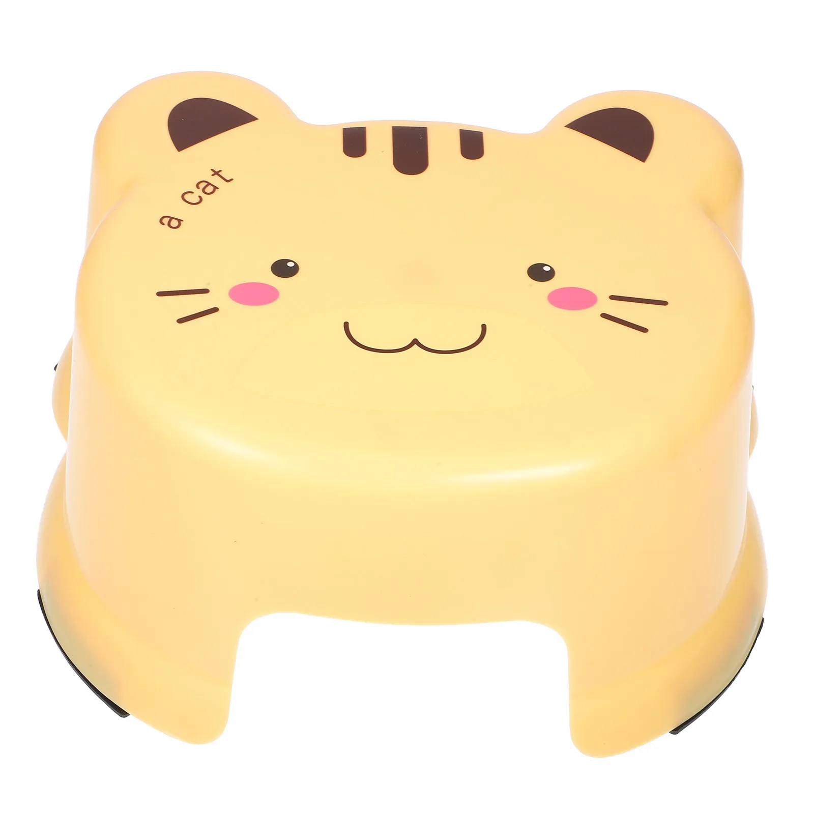 Small Non-Slip Plastic Step Stool Cartoon Thickened Footstool for Kids Bathroom Shower Bath Seat Plastic Step Stool