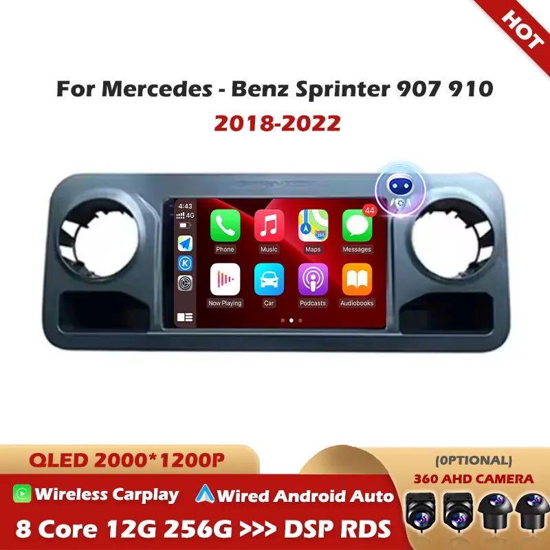 

For Mercedes - Benz Sprinter 907 910 2018+ Car Radio Android 16 Multimedia Player Auto GPS Carplay Navigation No 2din DVD Stereo