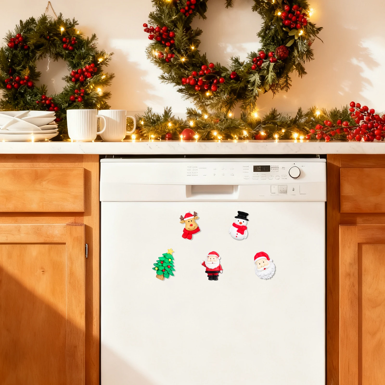 

5 Pcs Home Office Decor Magnets for Fridge Christmas Party Favors Refrigerator Magnetic Charm