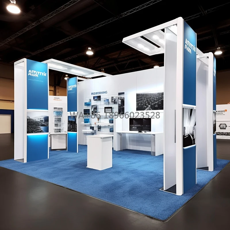 

6x6 Выставочная будка Рабочая лодка Торговая выставочная будка Быстрая конструкция Алюминиевый стенд для выставочного стенда