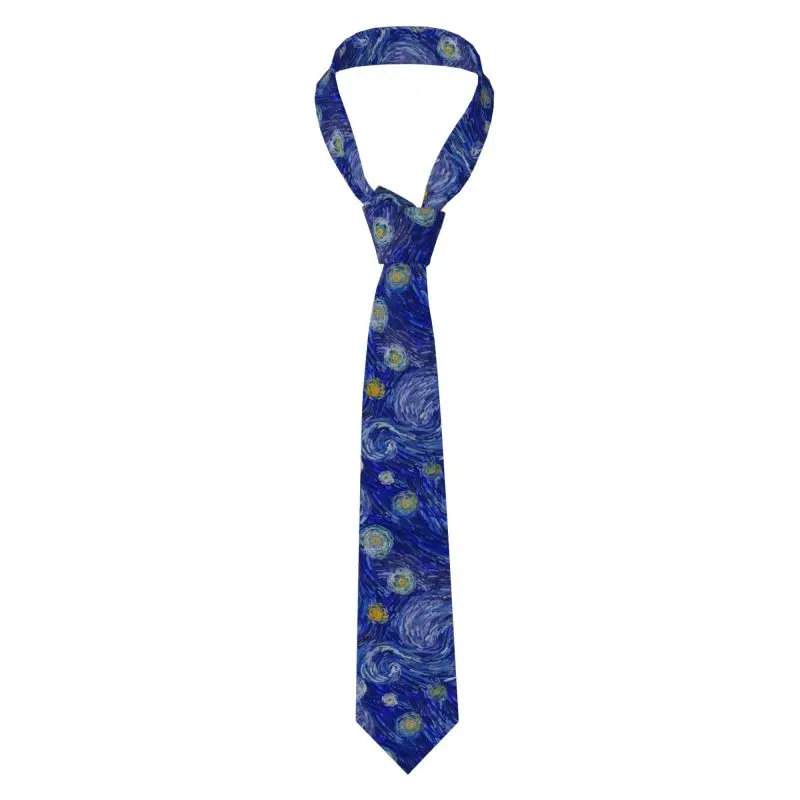 Van Gogh The Starry Night Art Cool Ties for Men Novelty Neckties Classic Men's Tie for Wedding Party Business Casual Gifts