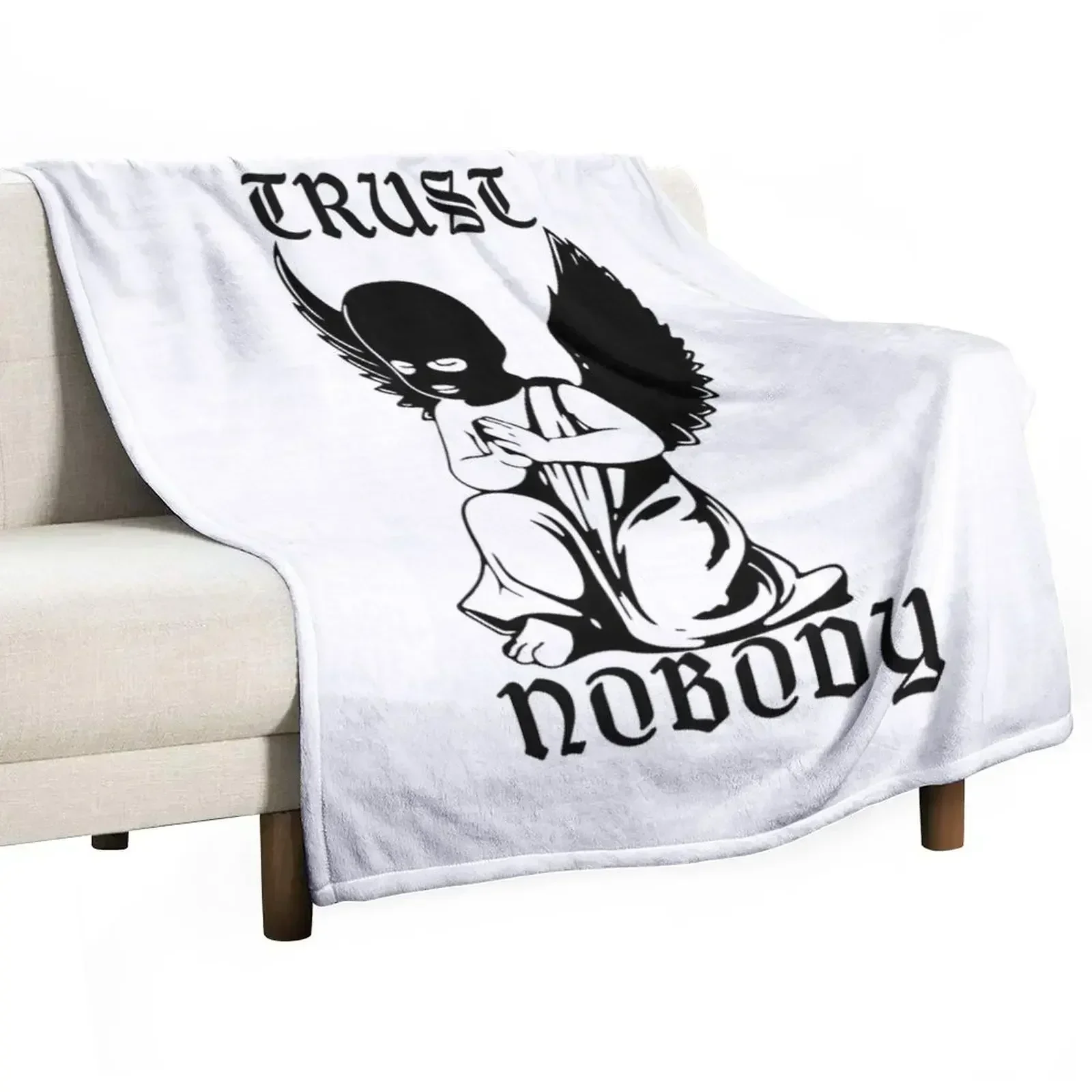 

Trust Nobody Throw Blanket anime Luxury Nap Hairy Blankets
