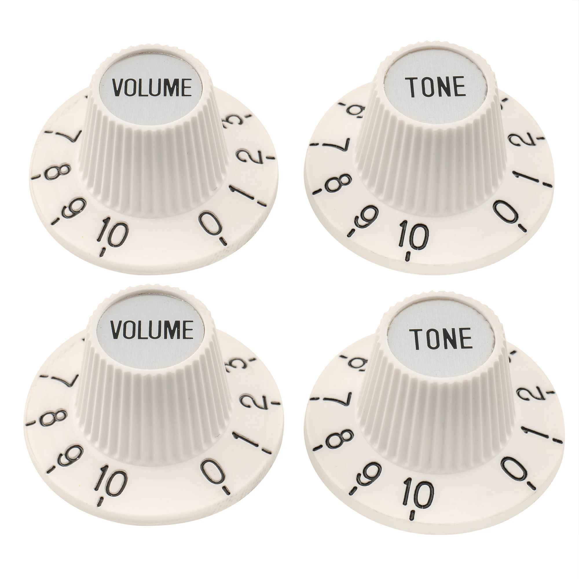 Musiclily Pro Fine 24 Splines Witch Top Hat Knobs 2 Tone 2 Volume Control Knobs do gitary elektrycznej Wzmacniacz basowy Pedał efektów