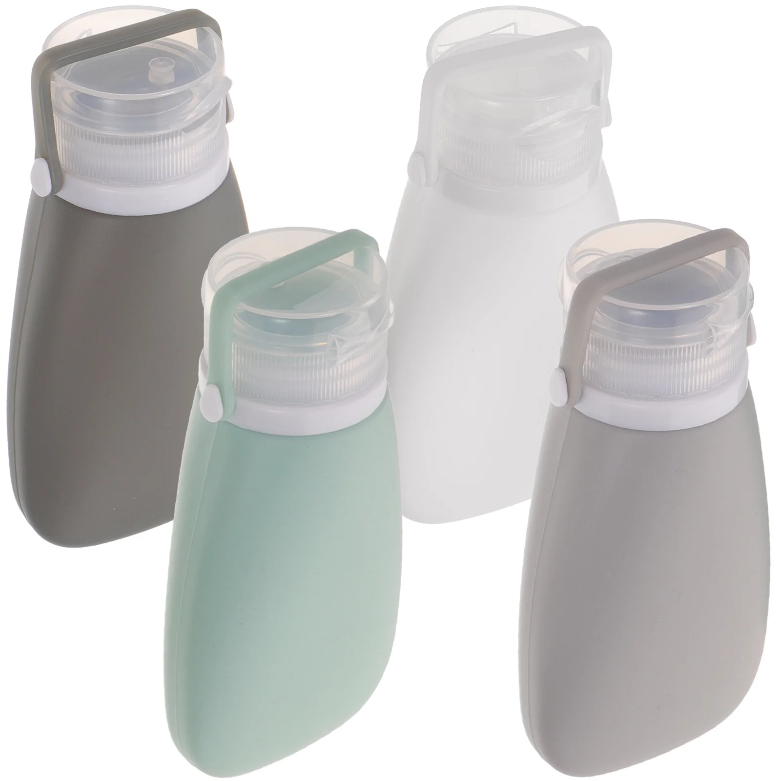 

4 Pcs Dispenser Silica Gel Bottle Squeeze Bottles Toiletries Multifunction Pp Refillable Travel Shampoo