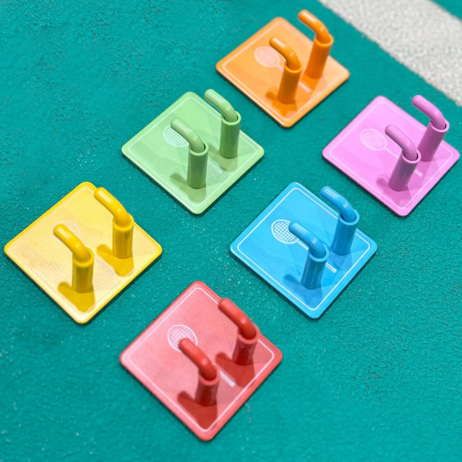 6-teiliger Wandschlägerständer aus Edelstahl, robuster Wandhaken, universeller Tennisschlägerhalter für Fitnessstudio, Garage, Schlafzimmer