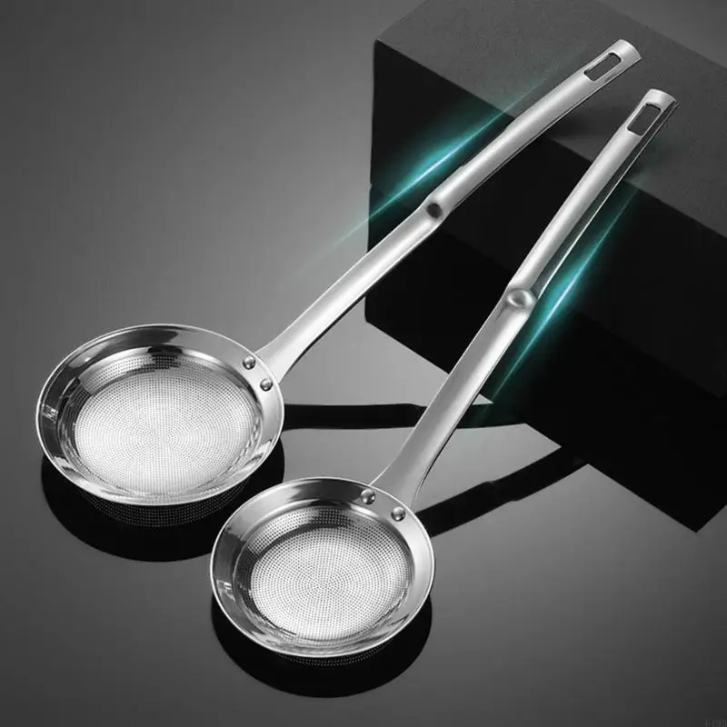 F19B Professional Stainless Steel Fine Mesh Skimmers Spoons Kitchen Oil Foam Filter