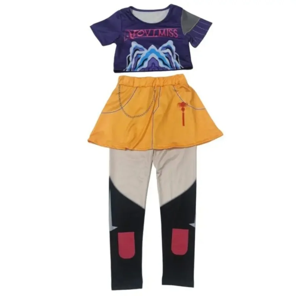 

Kids Kpop Demon Hunters Rumi Zoey Mira Cosplay Huntrix Costume For Girls Clothes Group Idol Roleplay Halloween Carnival Suit