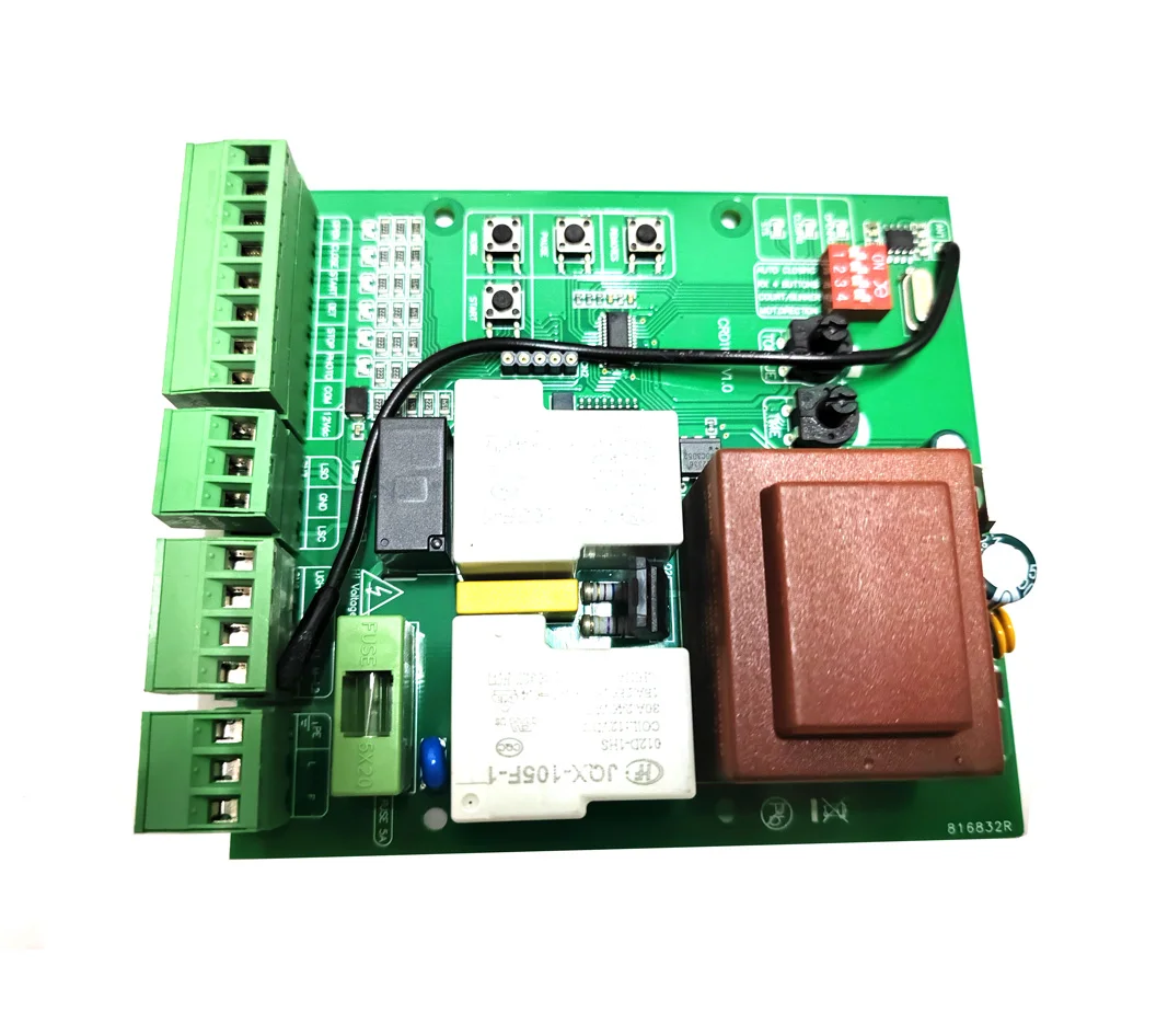 Universal 220V Sliding gate motor opener Motherboard Replaced circuit board with 433.92Mhz Rolling Code Remote