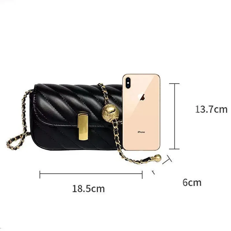 Hot selling Ladies Purse PU Leather Solid Color Crossbody Bags Chain Shoulder Bag Girl Hand Bags Luxury Handbags For Women