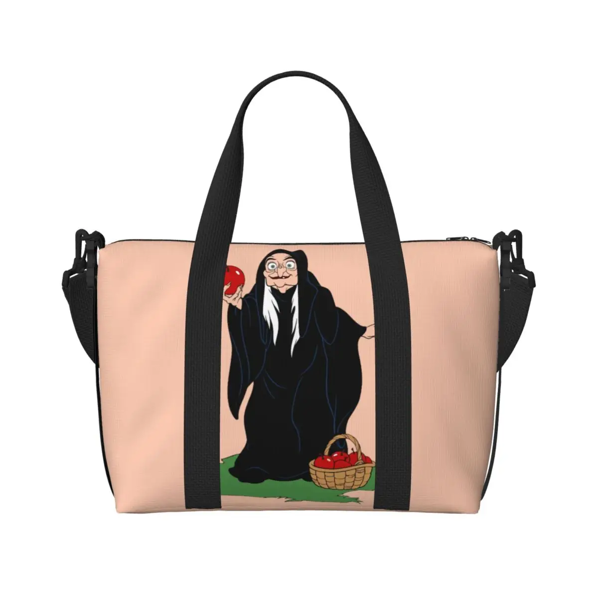 Custom Snow White And The Seven Dwarfs Tote Bag Women Large Capacity Anime Beach Gym Travel Bags