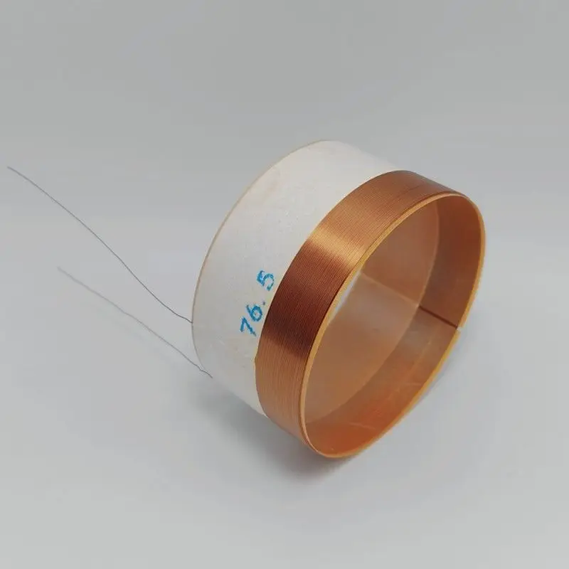 

1 шт. 76,5 мм звуковая катушка для сабвуфера, 2-слойный провод с медным проводом и стекловолоконным диффузором для ремонта басов