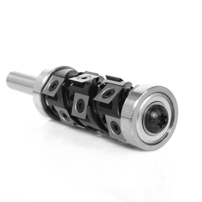 Disposable Helical Router Bit with Top & Bottom Bearings - Multi-Blade Wood Edge Trimming Cutter 285-65-51