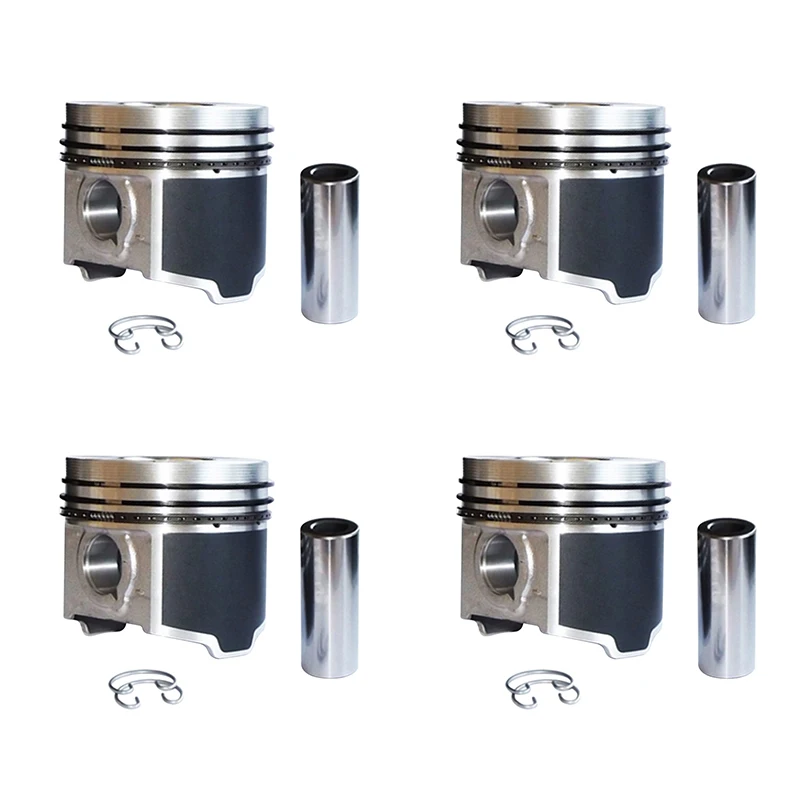 P5704HA00 Piston + Ring Kit Set 4 PCS STD 87mm 17331-0105-0 Compatible With Kubota V2203-DI