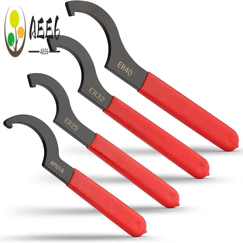 

AEE6-Coilover Wrench Spanner, 4PCS Non-Slip Spanner Wrench Set, Professional Universal Rubber Handle Wrench Spanner Tool