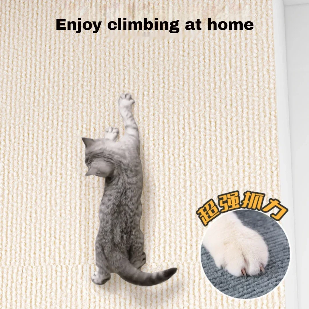 Scraper for Cats Cat Scratching Pads Carpet Cover Self-Adhesive Furniture&Couch Protector Cat Climbing Mat Cat Accessories Toys